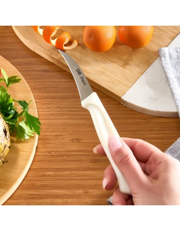 Dr. Inox Stainless Steel Paring Knife, 17cm, Cream