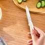Dr.Inox Serrated Stainless Steel Utility Knife, 21cm, Cream