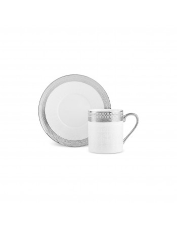Karaca Royal Bone China Kate 12-Piece Espresso Turkish Coffee Cup for 6 People, 90ml, Multi