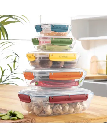 Karaca Locker Save 5-Piece Storage Container, Multi