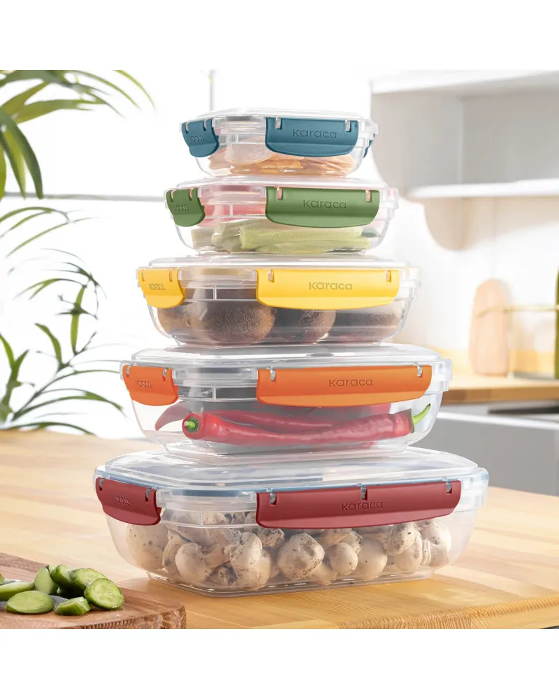 Karaca Locker Save 5-Piece Storage Container, Multi