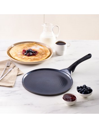 Karaca Fluffy Non-Stick Induction Ceramic Coating Crep & Pancake Pan, 26cm, Black