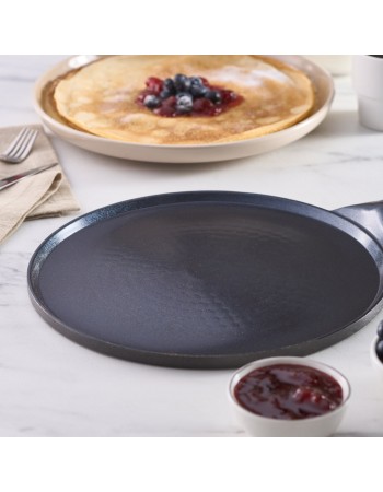 Karaca Fluffy Non-Stick Induction Ceramic Coating Crep & Pancake Pan, 26cm, Black