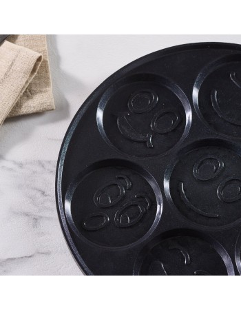 Karaca Fluffy Non-Stick Induction Ceramic Coating Pancake Pan, 26cm, Black