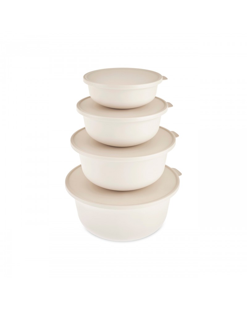 Karaca Forbs 4-Piece 2 in 1 Storage Container Set, Cream