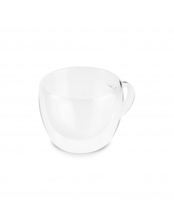 Karaca Olivia 6-Piece Double Wall Glass Espresso Turkish Coffee Cup Set for 6 People, 80ml, Clear