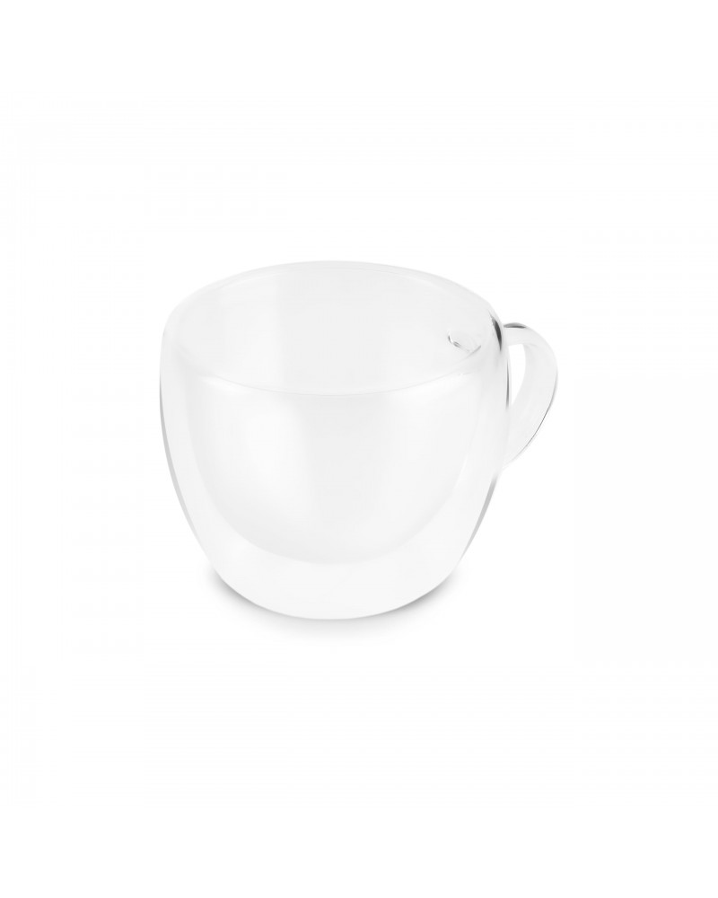 Karaca Olivia 6-Piece Double Wall Glass Espresso Turkish Coffee Cup Set for 6 People, 80ml, Clear