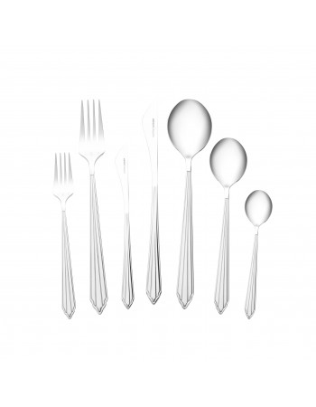 Karaca Rebellion 84-Piece Stainless Steel Cutlery Set for 12 People, Silver Karaca Rebellion 84-Piece Stainless Steel Cutlery Set for 12 People, Silver