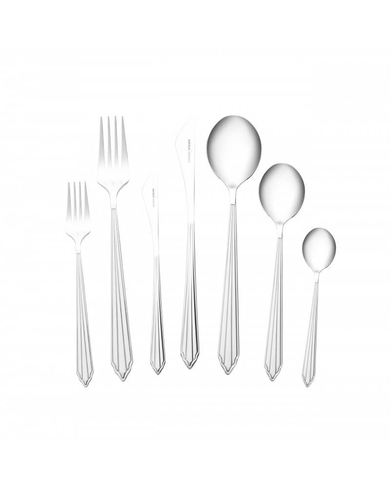 Karaca Rebellion 84-Piece Stainless Steel Cutlery Set for 12 People, Silver Karaca Rebellion 84-Piece Stainless Steel Cutlery Set for 12 People, Silver