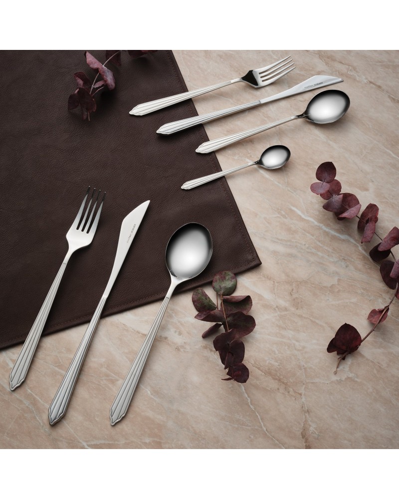 Karaca Rebellion 84-Piece Stainless Steel Cutlery Set for 12 People, Silver Karaca Rebellion 84-Piece Stainless Steel Cutlery Set for 12 People, Silver