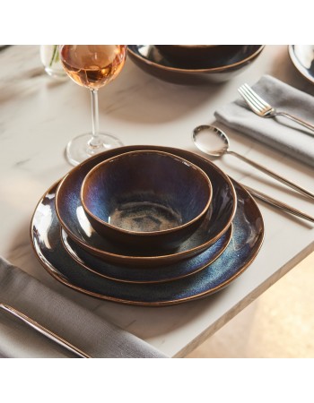 Karaca Leia 24-Piece Reactive Glaze Dinner Set for 6 People, Multi