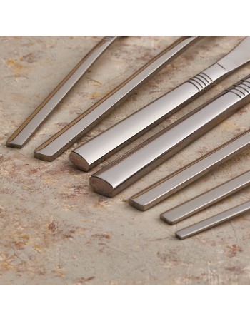 Karaca Nil 91-Piece Stainless Steel Cutlery Set for 12 People, with Serving Set, Silver