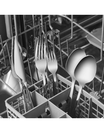 Karaca Nuova Stainless Steel 24-Piece Cutlery Set for 6 People, Silver