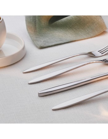 Karaca Nuova Stainless Steel 24-Piece Cutlery Set for 6 People, Silver