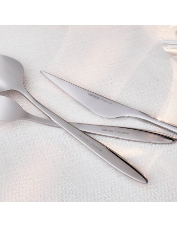 Karaca Nuova Stainless Steel 24-Piece Cutlery Set for 6 People, Silver