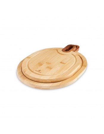Karaca Ovelcut 2-Piece Bamboo Chopping Board Set, Wood