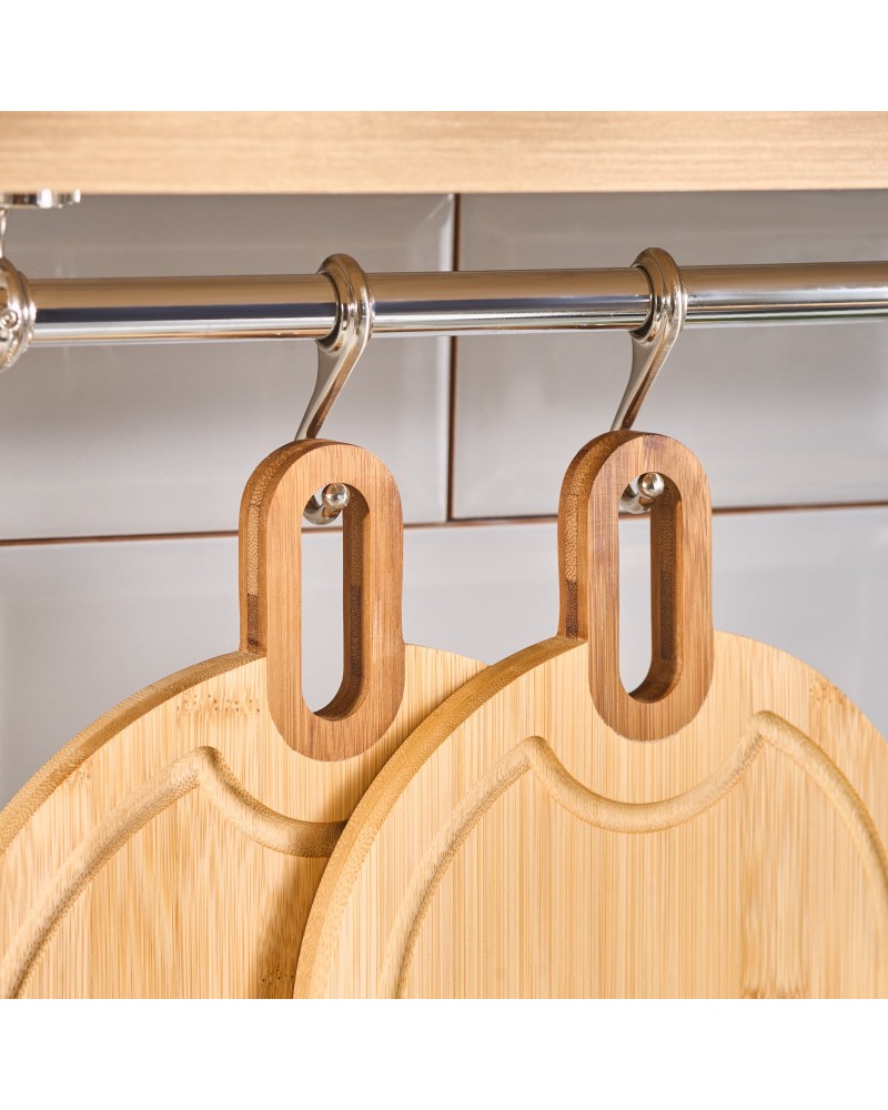 Karaca Ovelcut 2-Piece Bamboo Chopping Board Set, Wood