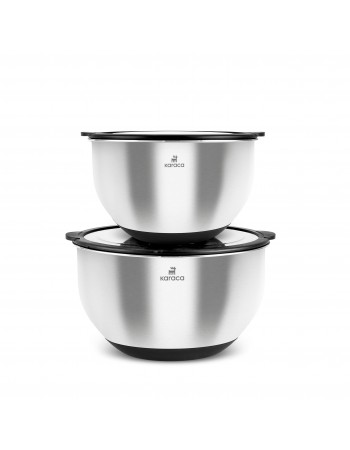 Karaca Mixmaster 2-Piece XL Mixing and Storage Container, Inox