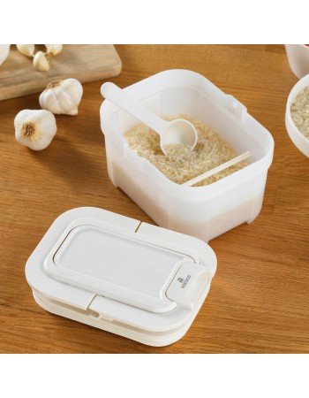 Karaca Spoonsafe Storage Container with Spoon, 500ml, White
