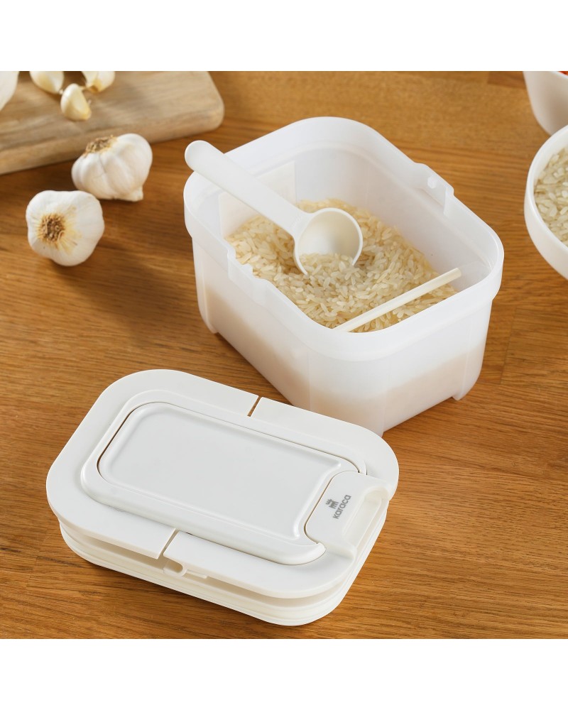 Karaca Spoonsafe Storage Container with Spoon, 500ml, White