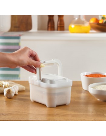Karaca Spoonsafe Storage Container with Spoon, 500ml, White