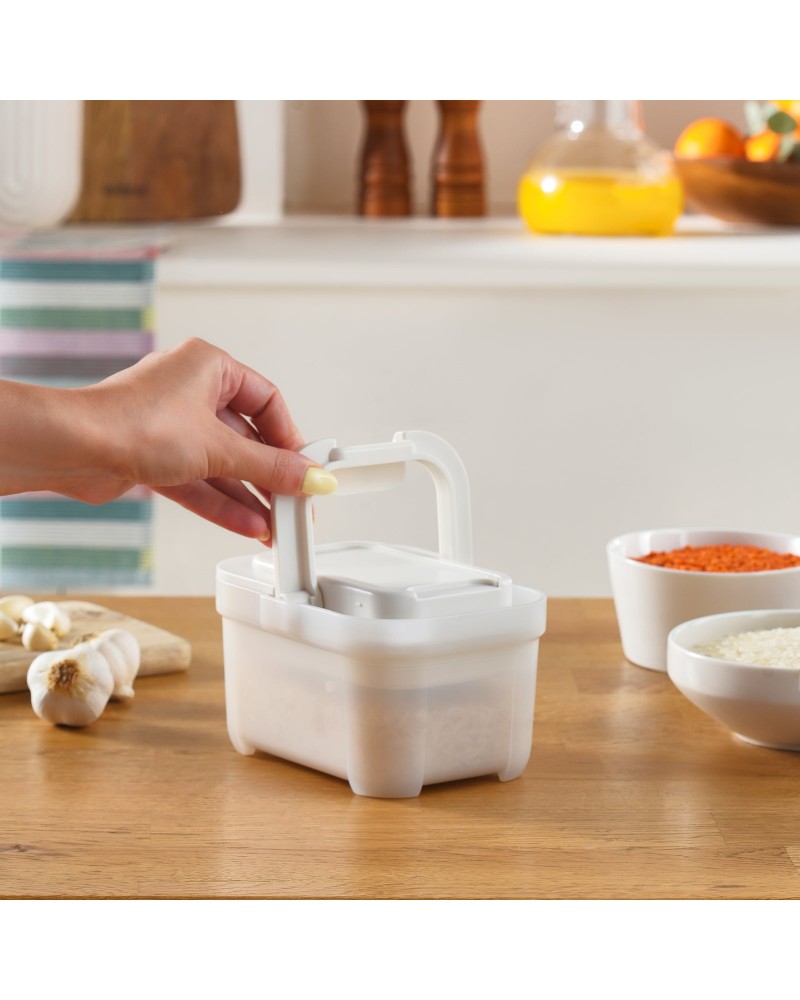 Karaca Spoonsafe Storage Container with Spoon, 500ml, White
