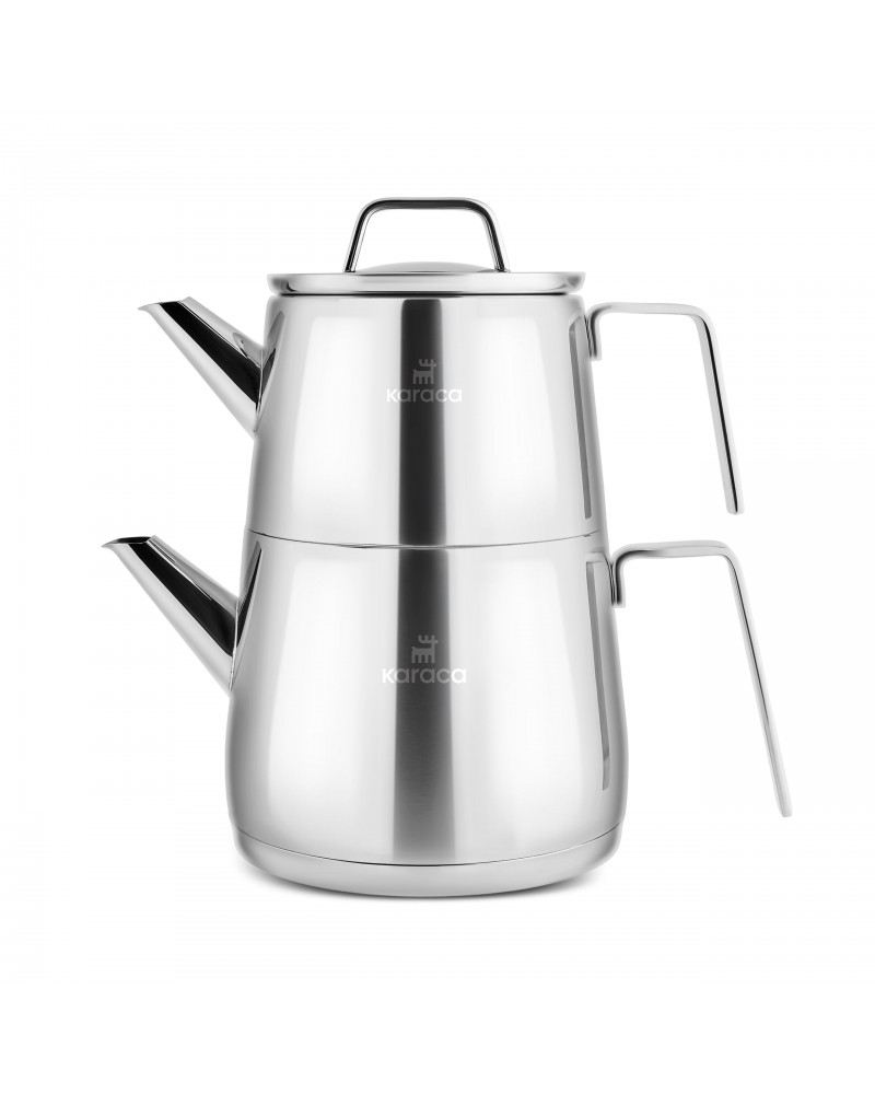 Karaca Steelina Stainless Steel Teapot Set, XL, Inox Karaca Steelina Stainless Steel Teapot Set, XL, Inox