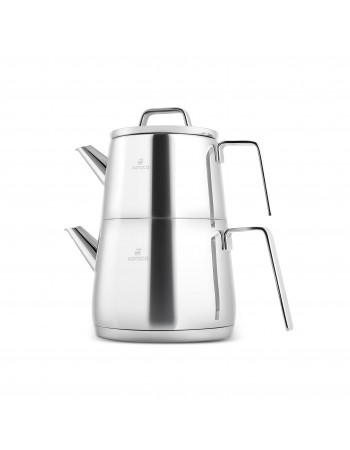 Karaca Steelina Stainless Steel Teapot Set, XL, Inox Karaca Steelina Stainless Steel Teapot Set, XL, Inox