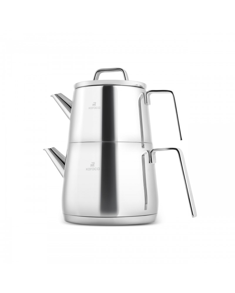 Karaca Steelina Stainless Steel Teapot Set, XL, Inox Karaca Steelina Stainless Steel Teapot Set, XL, Inox