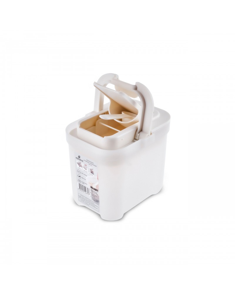 Karaca Spoonsafe Storage Container with Spoon, 1000ml, White