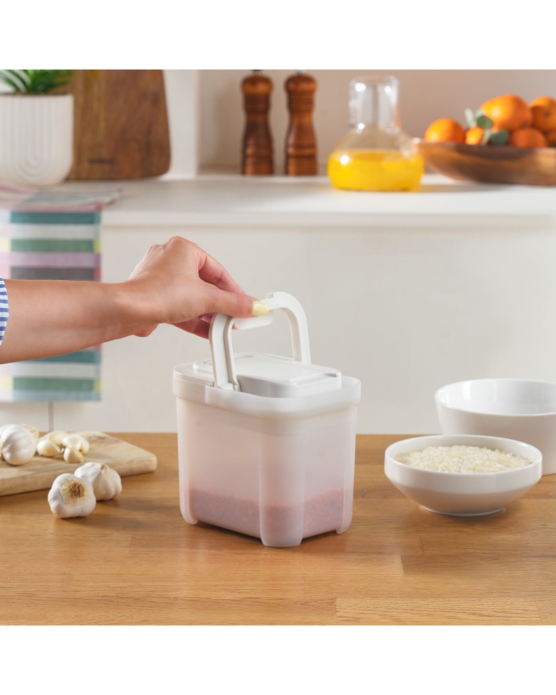 Karaca Spoonsafe Storage Container with Spoon, 1000ml, White
