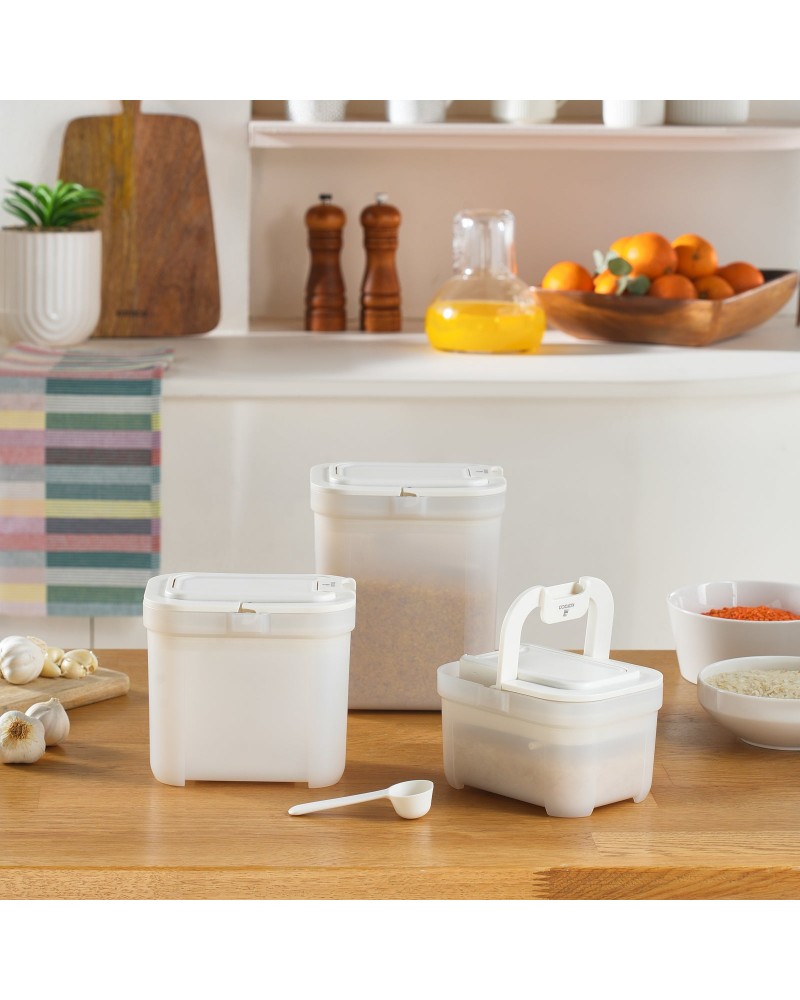 Karaca Spoonsafe Storage Container with Spoon, 500ml, White