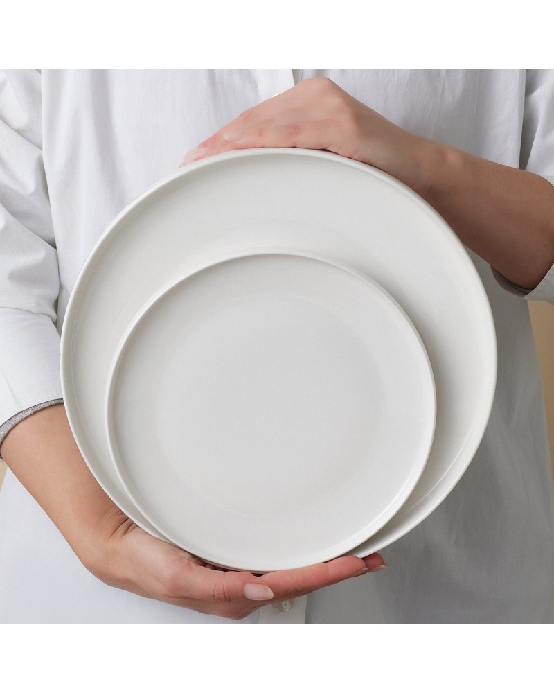 Karaca Stream Bone China Saturn 12-Piece Dinner Set for 4 People, White