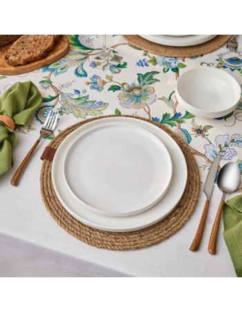 Karaca Stream Bone China Saturn 12-Piece Dinner Set for 4 People, White
