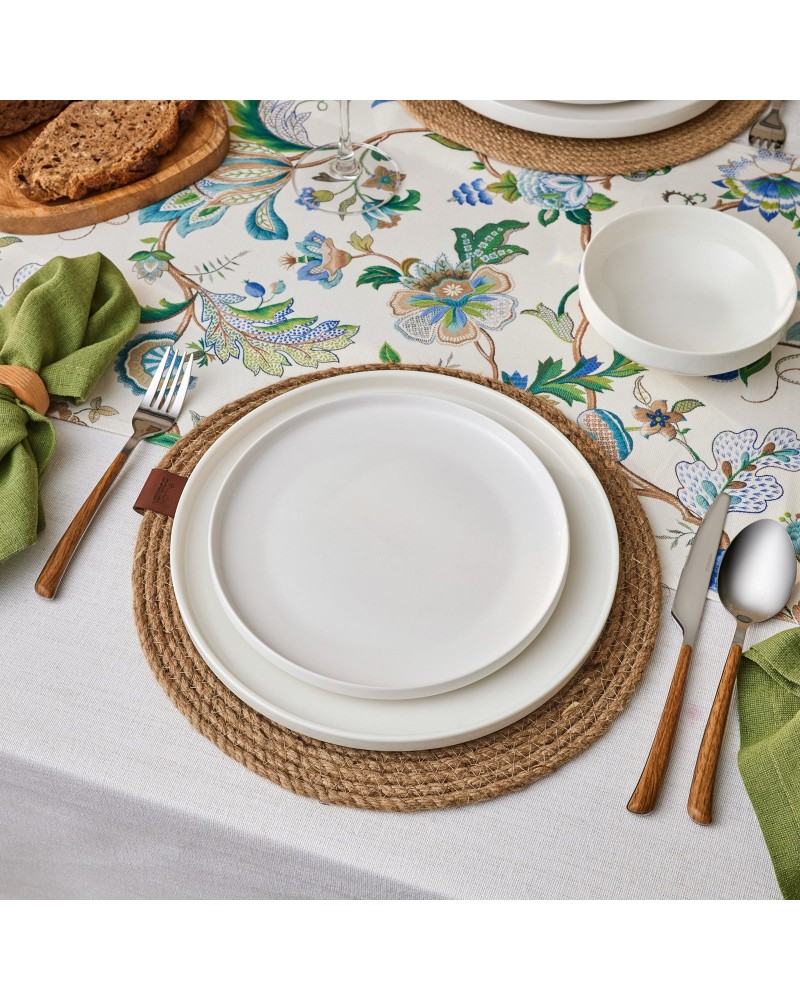 Karaca Stream Bone China Saturn 12-Piece Dinner Set for 4 People, White