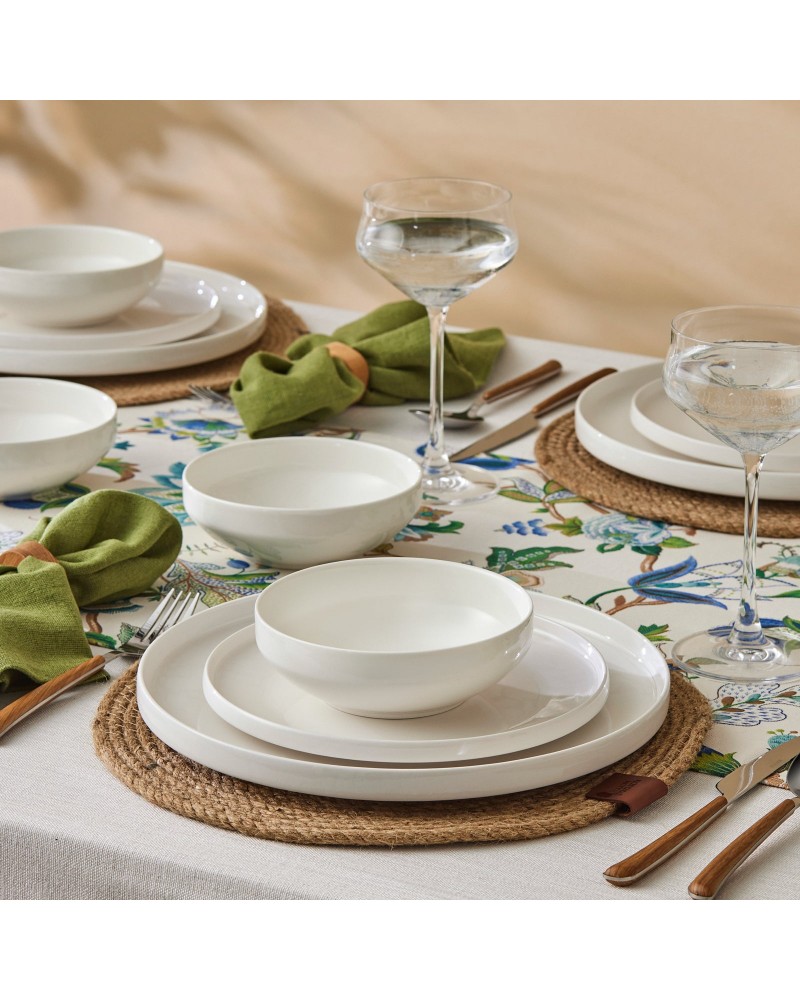 Karaca Stream Bone China Saturn 12-Piece Dinner Set for 4 People, White