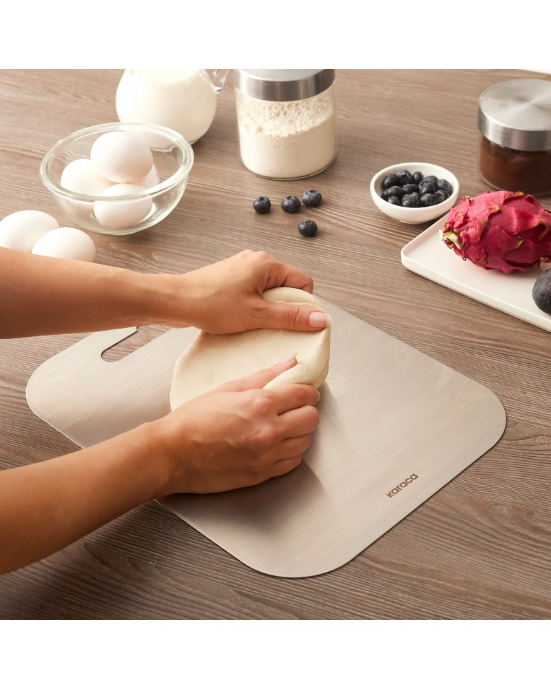 Karaca Stainless Steel Chopping Board, 26x34cm, Inox