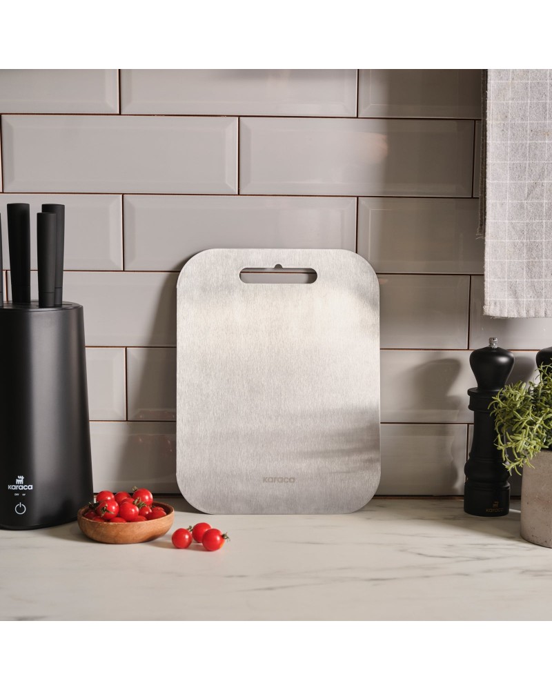 Karaca Stainless Steel Chopping Board, 26x34cm, Inox