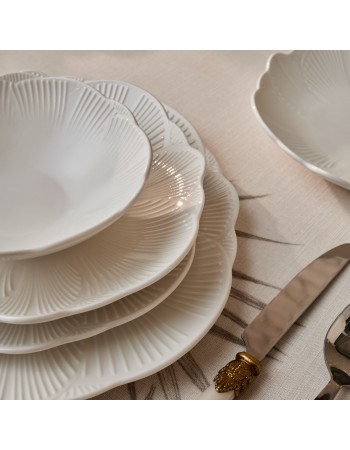 Karaca Bloom 24-Piece Bone China Dinner Set for 6 People, White Karaca Bloom 24-Piece Bone China Dinner Set for 6 People, White