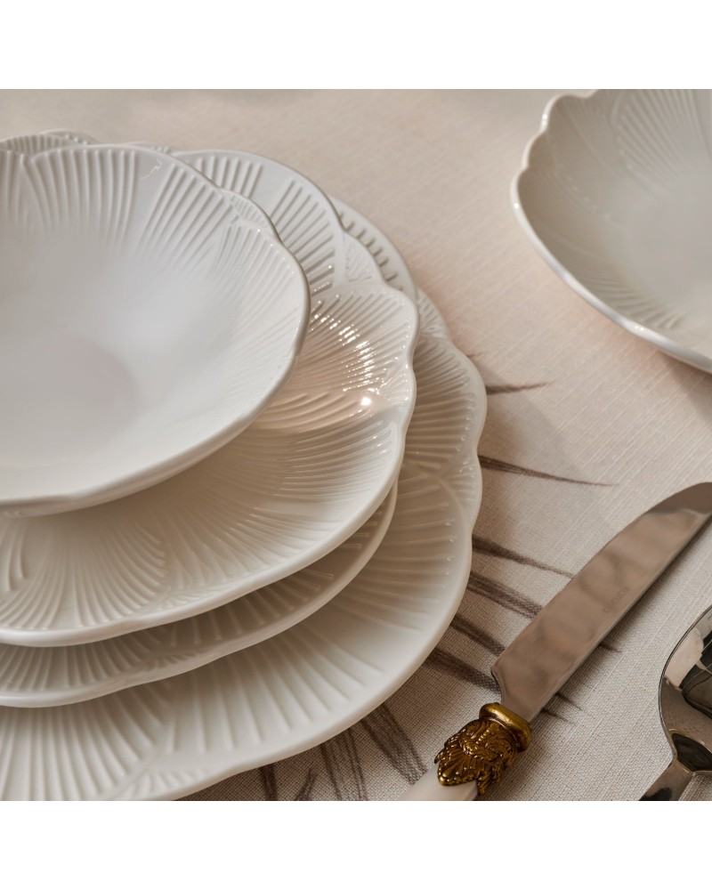 Karaca Bloom 24-Piece Bone China Dinner Set for 6 People, White Karaca Bloom 24-Piece Bone China Dinner Set for 6 People, White