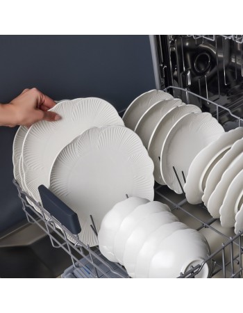 Karaca Bloom 24-Piece Bone China Dinner Set for 6 People, White Karaca Bloom 24-Piece Bone China Dinner Set for 6 People, White