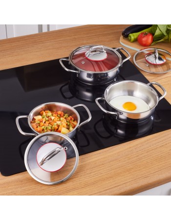 Karaca Emirgan 6 Piece Stainless Steel Induction Shallow Pot Set