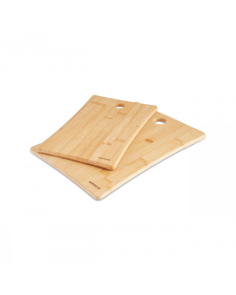 Karaca 2 Piece Bamboo Chopping Board Set, Wood