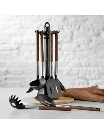 Karaca North Star 6 Piece Kitchen Utensil Set with Stand, Multi