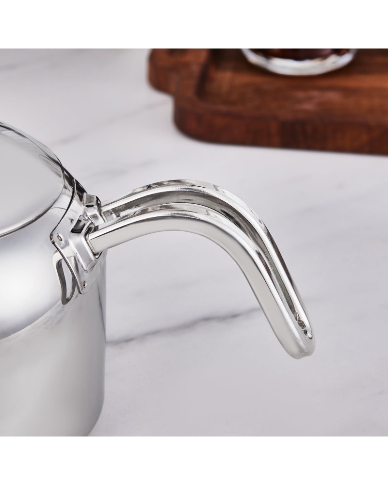 Karaca Manes Stainless Steel Induction Teapot Set, Medium, Metal Karaca Manes Stainless Steel Induction Teapot Set, Medium, Metal