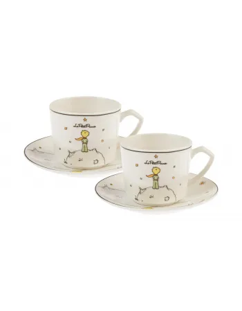 Karaca Le Petit 4-Piece Porcelain Espresso Turkish Coffee Cup for 2 People, 80ml, Multi