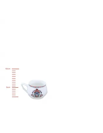 Karaca Nakkaş 12-Piece Porcelain Espresso Turkish Coffee Cup Set for 6 People, 100ml, Multi Karaca Nakkaş 12-Piece Porcelain Espresso Turkish Coffee Cup Set for 6 People, 100ml, Multi