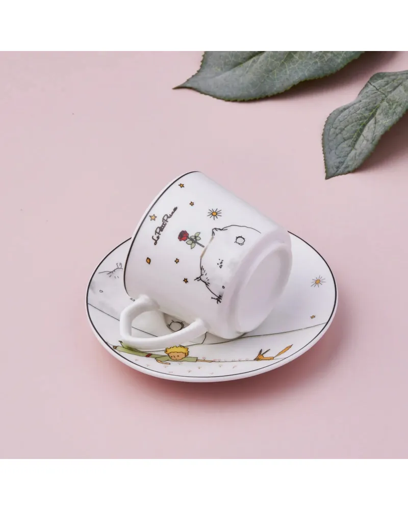 Karaca Le Petit 4-Piece Porcelain Espresso Turkish Coffee Cup for 2 People, 80ml, Multi