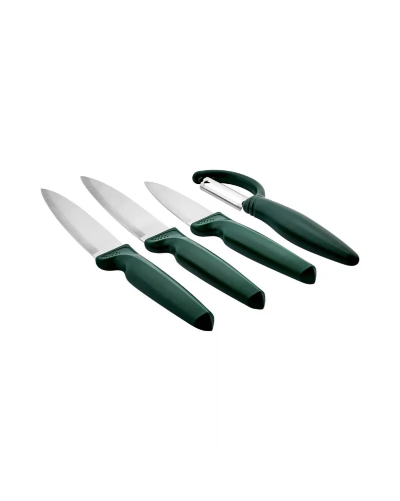Dr.Inox 4 Piece Stainless Steel Knife Set, Green