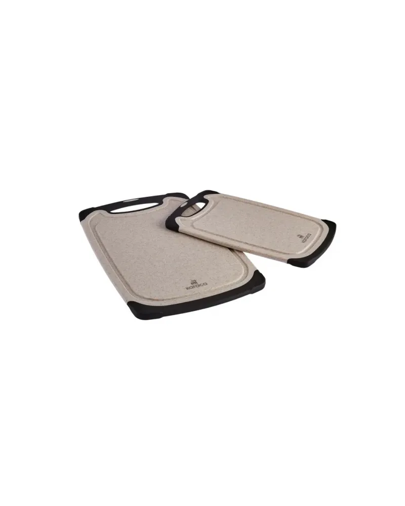 Karaca Daily 2-Piece Cream Granite Patterned Chopping Boards, Cream